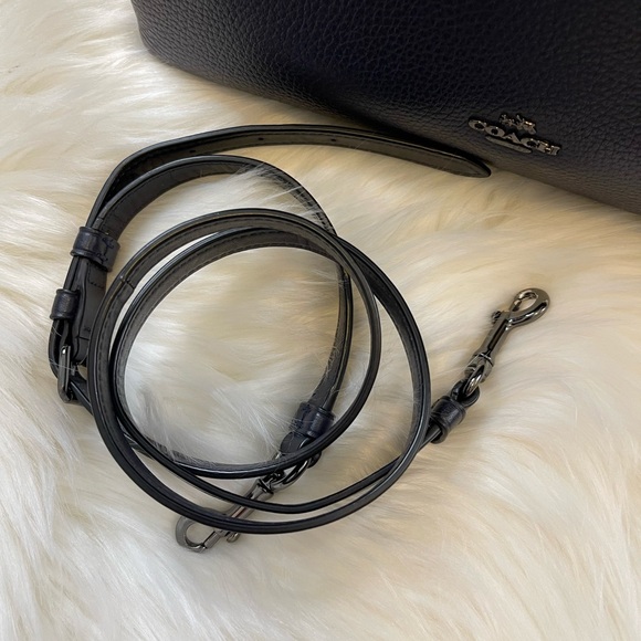 Coach Dark Blue Leather Satchel - Picture 12 of 16